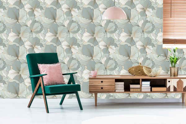 Behang Vintage Bloemblaadjes - Afbeelding 6