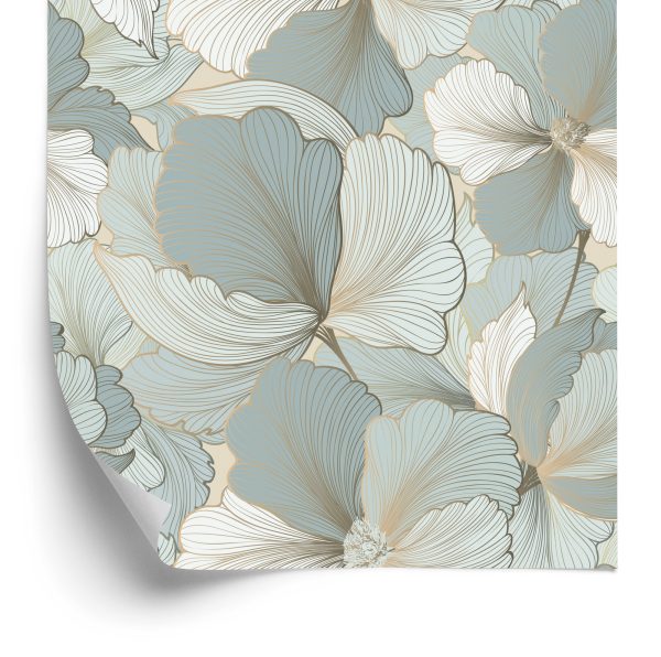 Behang Vintage Bloemblaadjes
