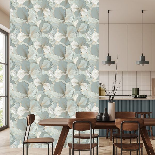 Behang Vintage Bloemblaadjes - Afbeelding 4