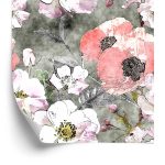 Behang Rozen Met Vintage Papaver