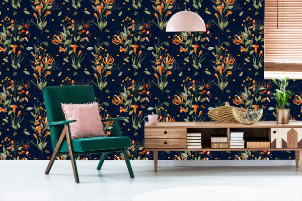 Behang Bloeiende Veldbloemen - Afbeelding 6
