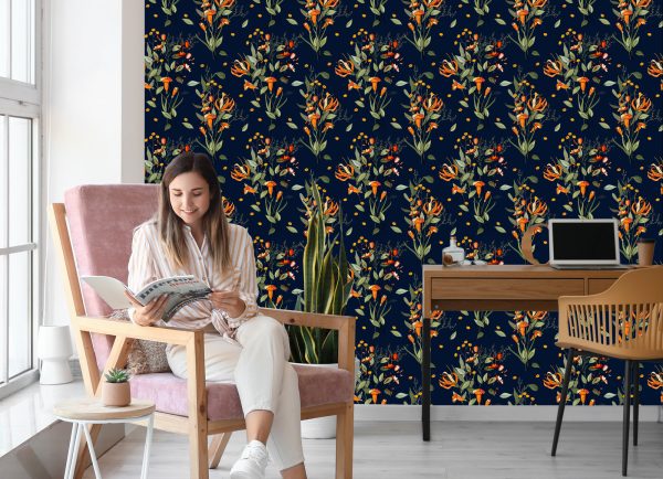 Behang Bloeiende Veldbloemen - Afbeelding 7