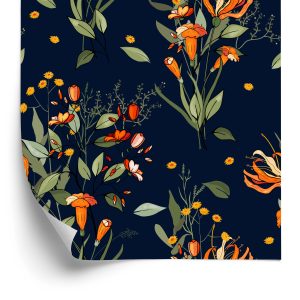 Behang Bloeiende Veldbloemen