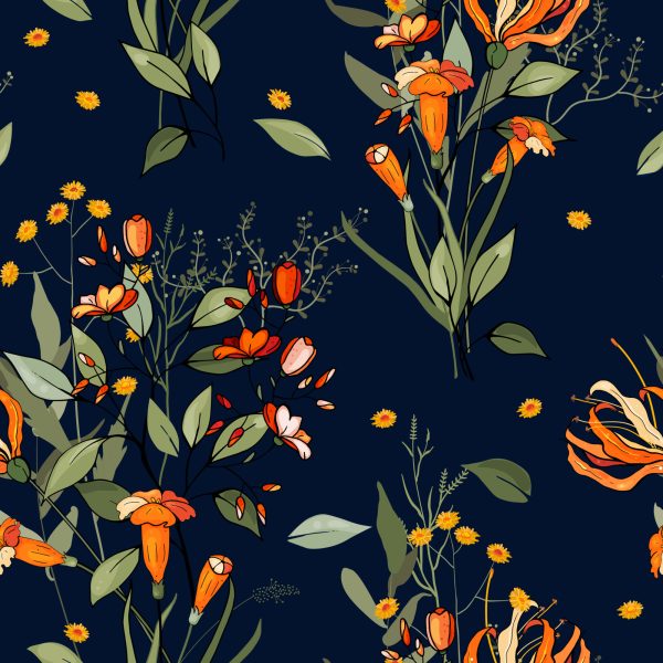 Behang Bloeiende Veldbloemen - Afbeelding 2