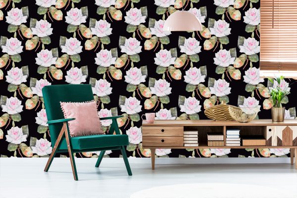 Behang Geschilderde Vintage Rozen - Afbeelding 6
