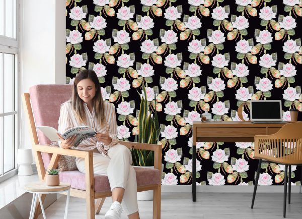 Behang Geschilderde Vintage Rozen - Afbeelding 7