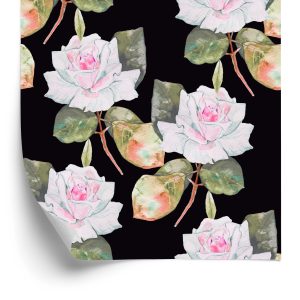 Behang Geschilderde Vintage Rozen