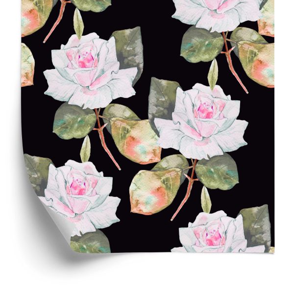 Behang Geschilderde Vintage Rozen