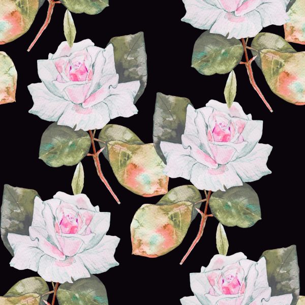 Behang Geschilderde Vintage Rozen - Afbeelding 2