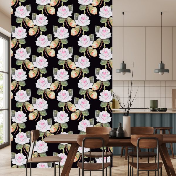 Behang Geschilderde Vintage Rozen - Afbeelding 4