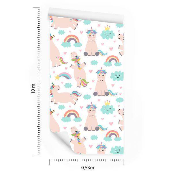 Behang Voor Kinderen - Eenhoorns En Regenboog - Afbeelding 8