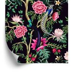 Behang Tropische Planten Met Vogels