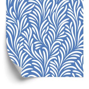 Behang Retro - Delicate Witte Bladeren
