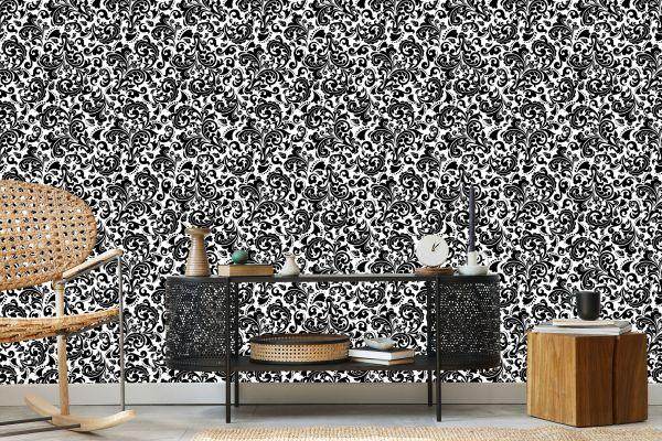 Behang Klassieke Zwart-Witte Ornamenten - Afbeelding 5