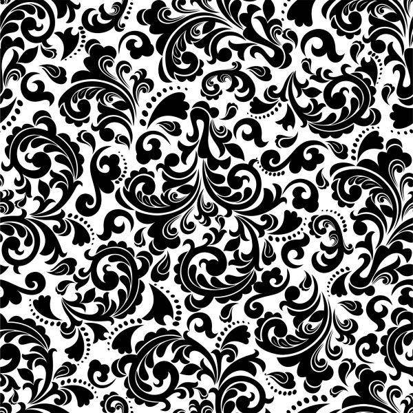 Behang Klassieke Zwart-Witte Ornamenten - Afbeelding 2