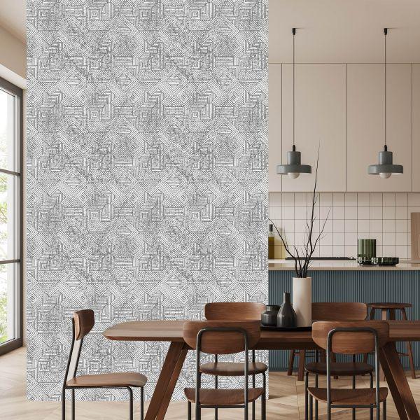 Behang Geometrisch In Vintage Stijl - Afbeelding 4