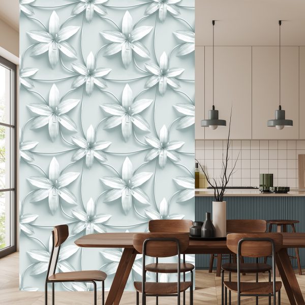 Behang Zwarte En Witte Lelies - Afbeelding 4