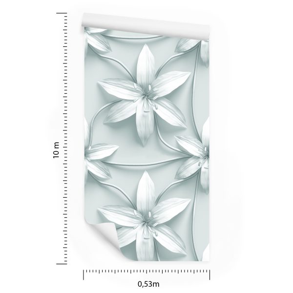 Behang Zwarte En Witte Lelies - Afbeelding 8