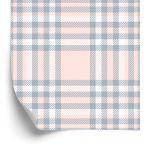 Behang Prachtige Plaid In Delicate Pastelkleuren