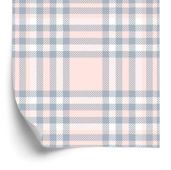 Behang Prachtige Plaid In Delicate Pastelkleuren