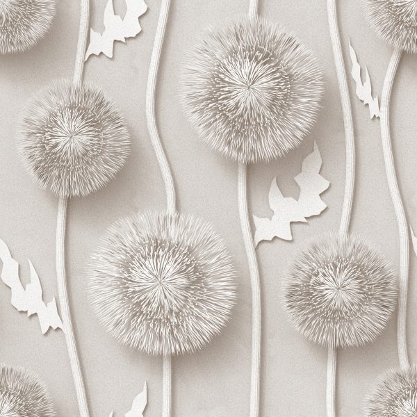 Behang Ruimtelijke Paardebloemen - Afbeelding 2