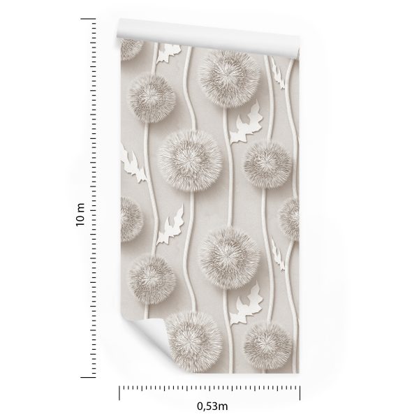 Behang Ruimtelijke Paardebloemen - Afbeelding 8