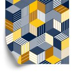 Behang Kleurrijke Ruimtelijke Illusie