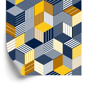 Behang Kleurrijke Ruimtelijke Illusie