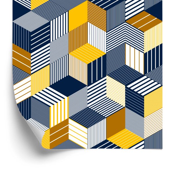 Behang Kleurrijke Ruimtelijke Illusie