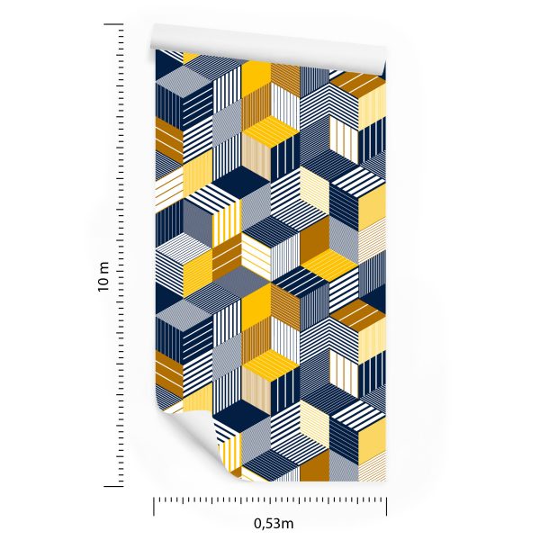 Behang Kleurrijke Ruimtelijke Illusie - Afbeelding 8