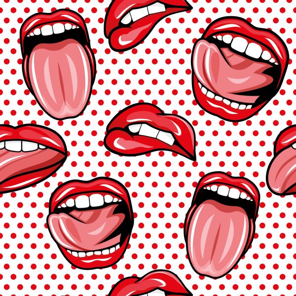 Behang Lippen In Pop-Artstijl - Afbeelding 2