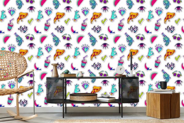 Behang Moderne Emoticons - Afbeelding 5