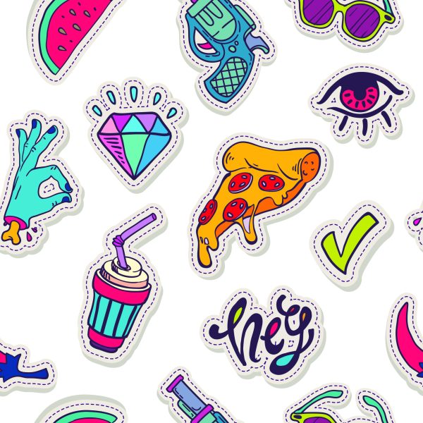 Behang Moderne Emoticons - Afbeelding 2