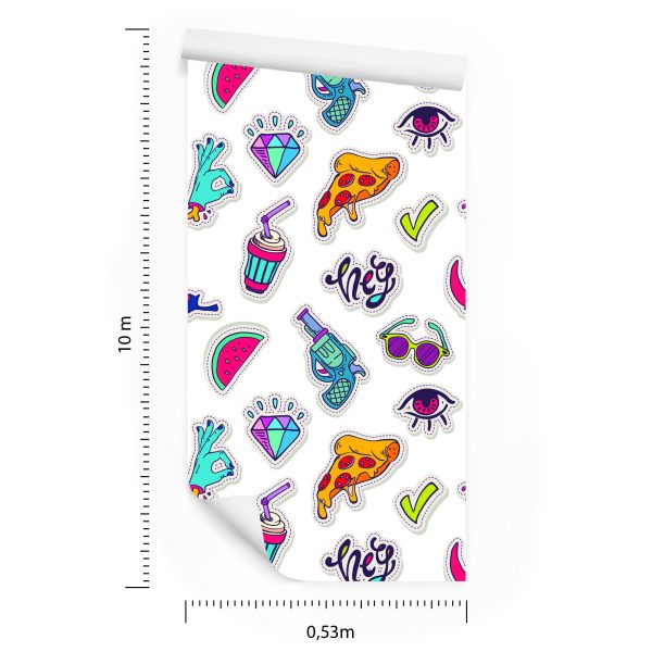 Behang Moderne Emoticons - Afbeelding 8