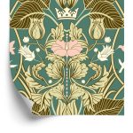 Behang Retro Groente Ornamenten