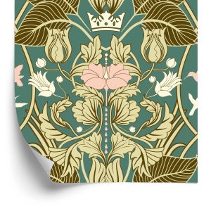 Behang Retro Groente Ornamenten