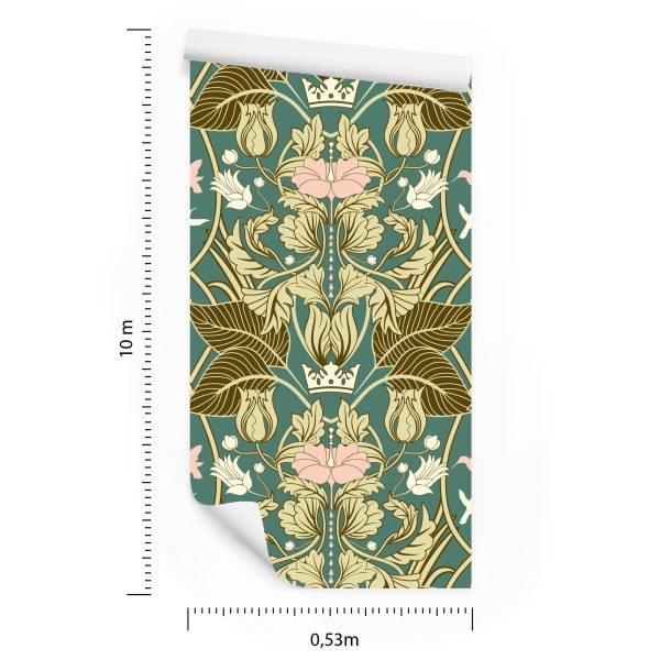 Behang Retro Groente Ornamenten - Afbeelding 8
