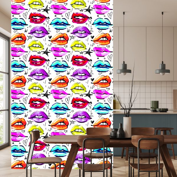 Behang Kleurrijke Lippen - Afbeelding 4