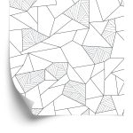 Behang Zwart-Wit Geometrisch Patroon