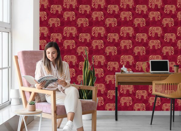 Behang Olifanten In Oosterse Stijl - Afbeelding 7