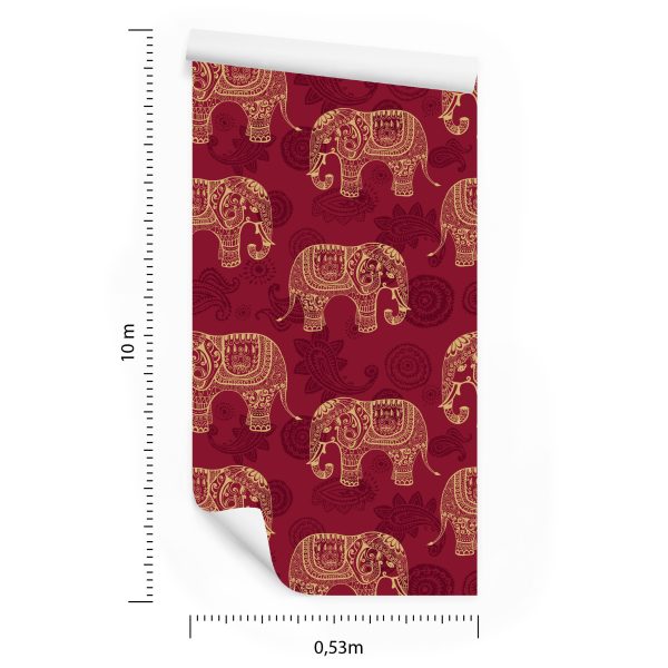Behang Olifanten In Oosterse Stijl - Afbeelding 8