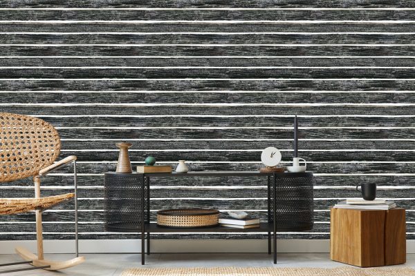 Behang Gestileerd Op Oude Houten Planken - Afbeelding 5
