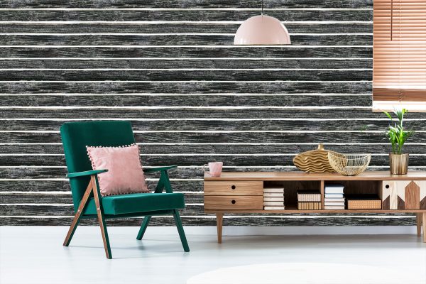 Behang Gestileerd Op Oude Houten Planken - Afbeelding 6