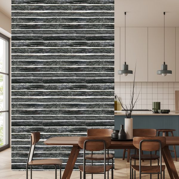 Behang Gestileerd Op Oude Houten Planken - Afbeelding 4