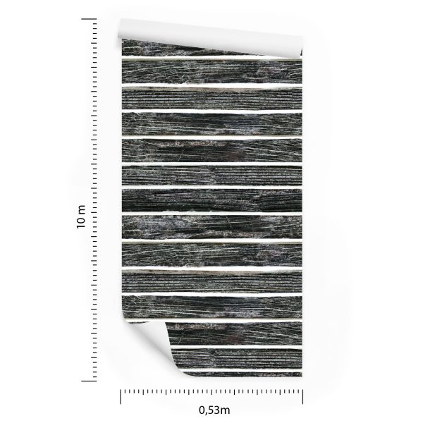 Behang Gestileerd Op Oude Houten Planken - Afbeelding 8