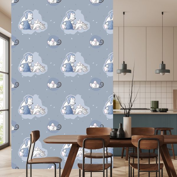 Behang Slapende Teddyberen En Muizen - Afbeelding 4