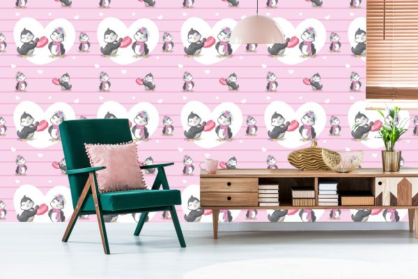 Behang Verliefde Pinguïns - Afbeelding 6