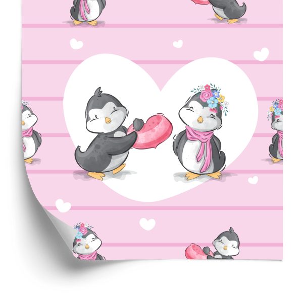 Behang Verliefde Pinguïns