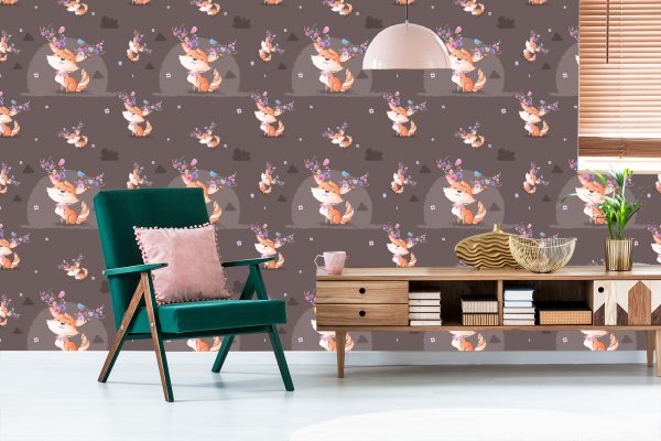 Behang Vossen, Vogels En Bloemen - Afbeelding 6