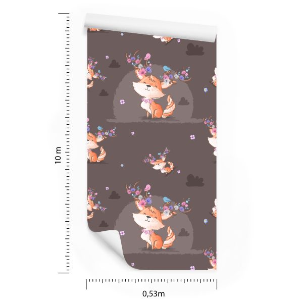 Behang Vossen, Vogels En Bloemen - Afbeelding 8